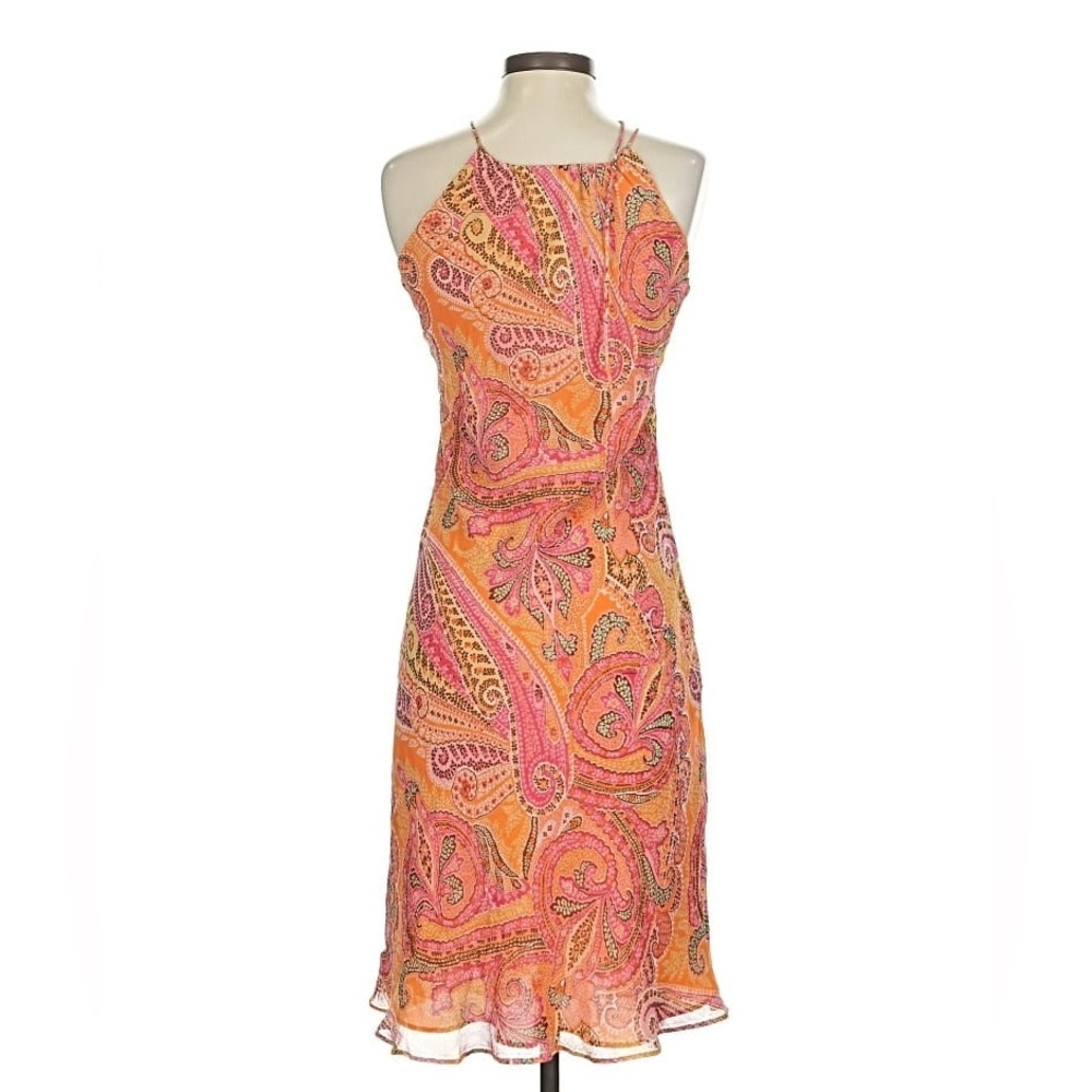 Ann Taylor Silk Paisley Cocktail Dress